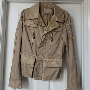 Khaki Golden Military like jacket